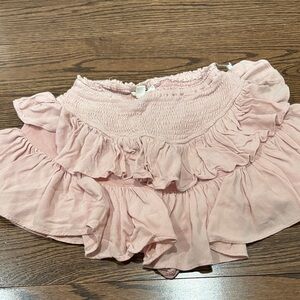 Elegant Pink Ruffled Skirt